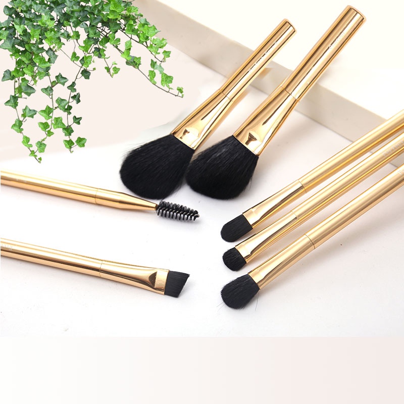 Affordable Round Rose Gold Blending Makeup Brush Set