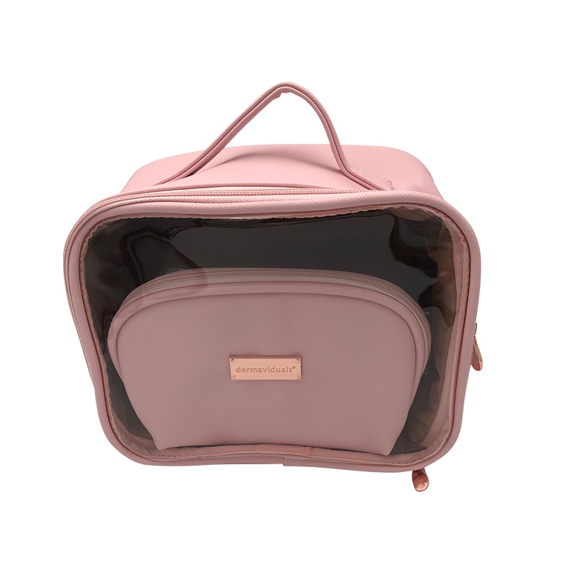 Pink Vanity Case Makeup And Toiletry Pouch Bags