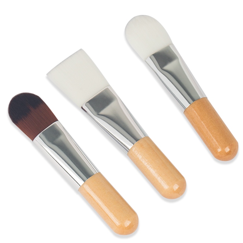 Synthetic Hair Retractable Bamboo Makeup Foundation Brush