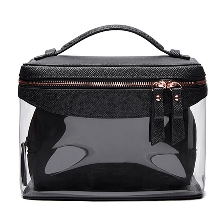 Luxus fekete színű bőr kozmetikai táskák