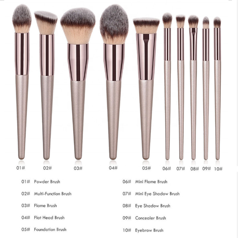 10 pcs makeup brushes