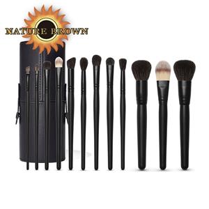Personalized Synthesis 10 Pieces of High-quality Professional Make up Brush Set With Black Handle other Makeup Brushes