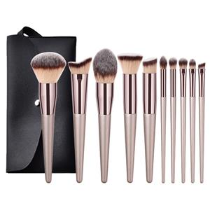 10 Pieces of High-quality Professional Make up Brush Set With Black Handle other Makeup Brushes