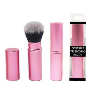 OEM Custom Logo Metal Make Up Tool Pink Singl Privat Etikett Infällbar Glitter Makeup Brush