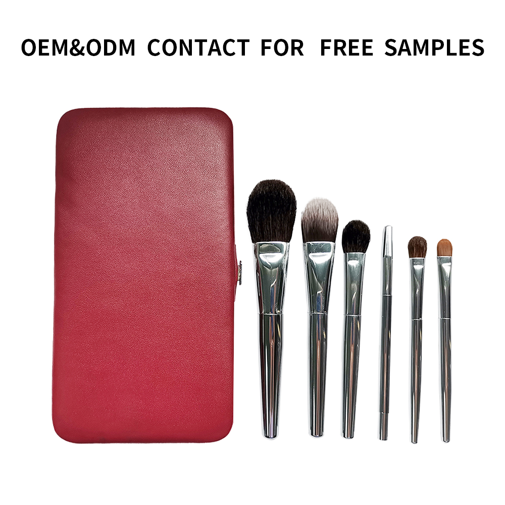 7 pcs metal handles Wholesale Cosmetics Cosmetic Brushes Packaging Private Label Professional Cosmetic Brush Makeup Tools