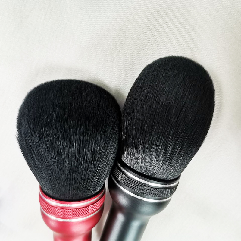 Microphone shaped makeup brush Professional Custom Logo White Eco Friendly Synthetic Hair Diamond Makeup Brush Set