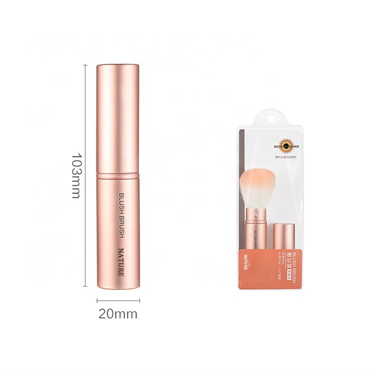 Factory Direct New Design Portable Powder Retractable Private Label High Quality Custom Single Makeup Brush
