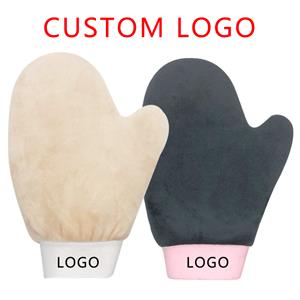 Partihandel Mini Velvet Sunless Face Body Elastic Wrist Self Custom Logo Private Label Spray Tan Mitt