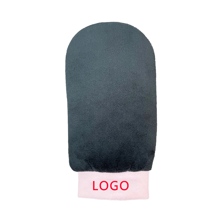 NATURE Luxury Gloves Customizable Logo Purple Black Sponge Velvet Exfoliating Self Removal Novelty Tanning Mitt