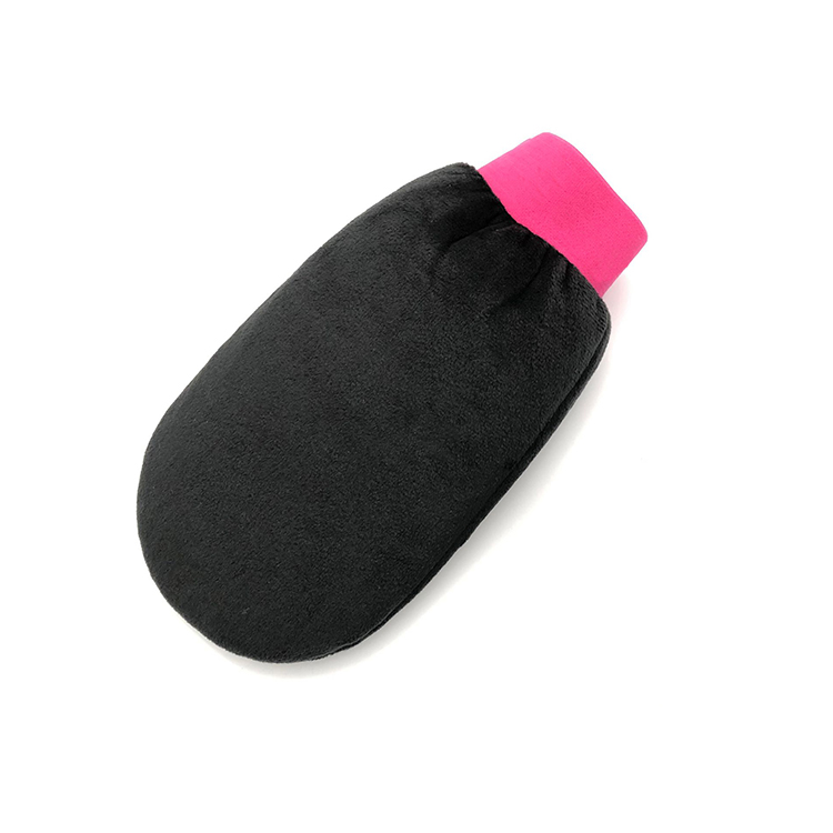 Китай Роскошные перчатки NATURE с настраиваемым логотипом Пурпурная черная губка Бархатная отшелушивающая самоудерживающаяся перчатка для загара, производитель