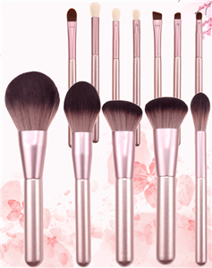 Direct Factory Makeup Brush Set 12st Makeup Brushes Foundation Eyeshadow Contour Cosmetics med väska