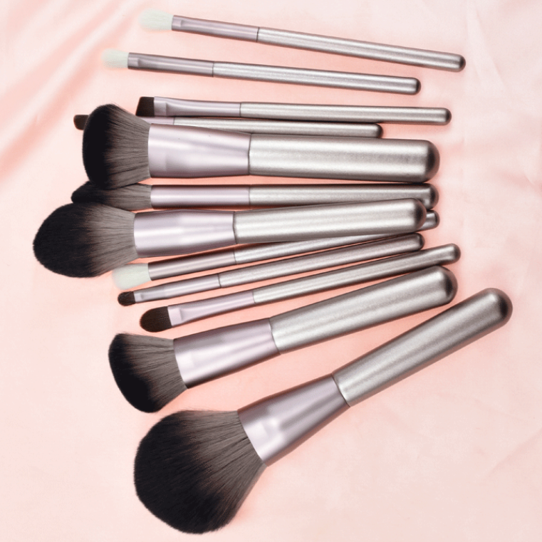 Direct Factory Makeup Brush Set 12pcs Makeup Brushes Foundation Eyeshadow Contour Cosmetics With Bag