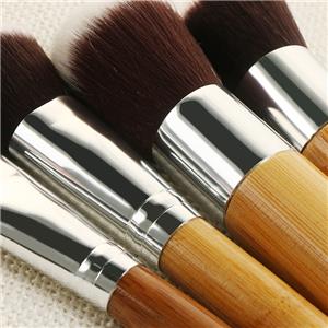 Professionell Kosmetisk Naturlig Billig Anpassad Bambu Borste Makeup, Make Up Bambu Naturlig Makeup Brush Set Kosmetisk