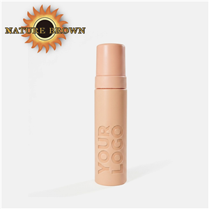 Custom Matte Self-Tan Foam Pump Bottle | Private Label Tanning Mousse Packaging OEM