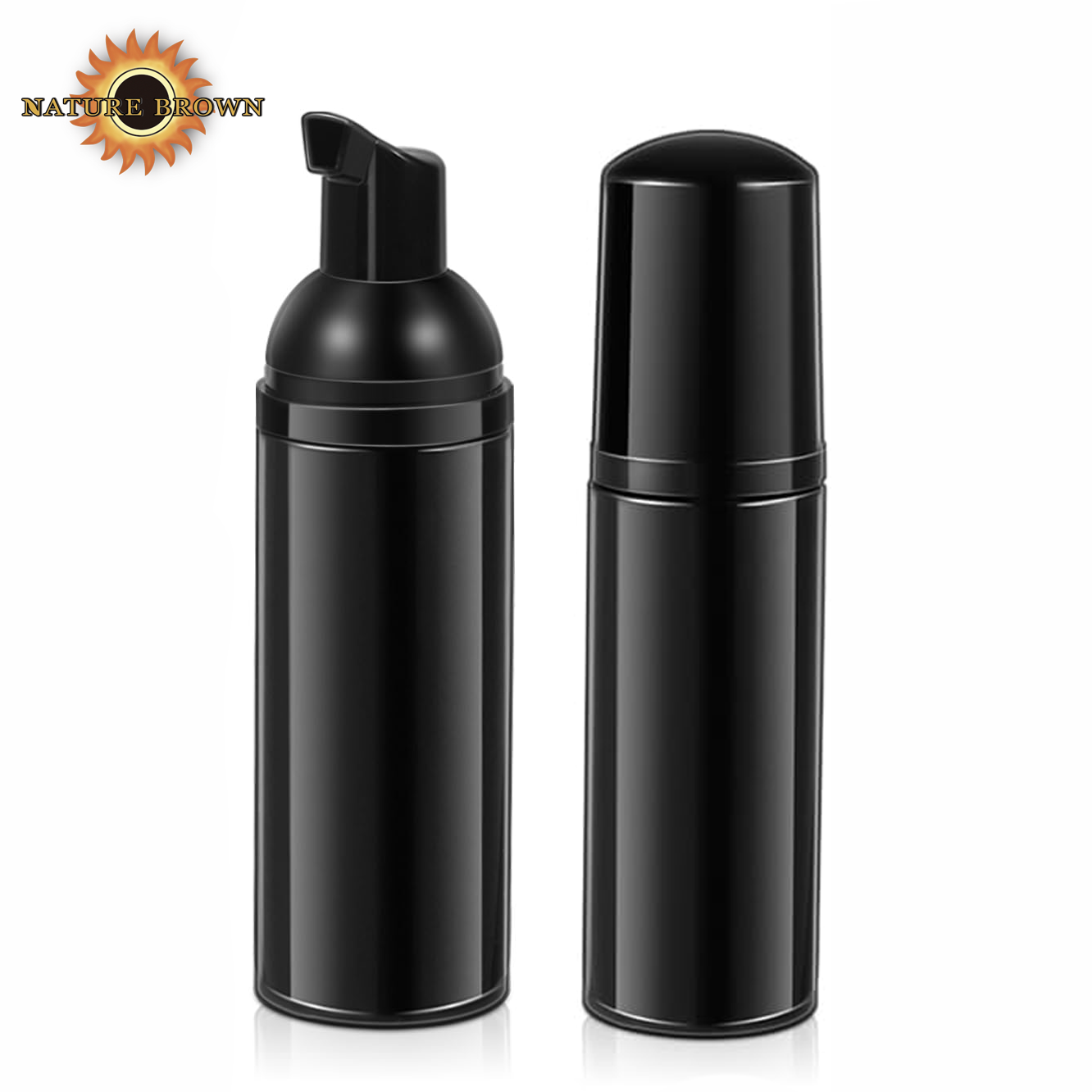 Matte Black Foam Pump Bottle & Airless Bottle Set | Luxury Skincare Packaging OEM