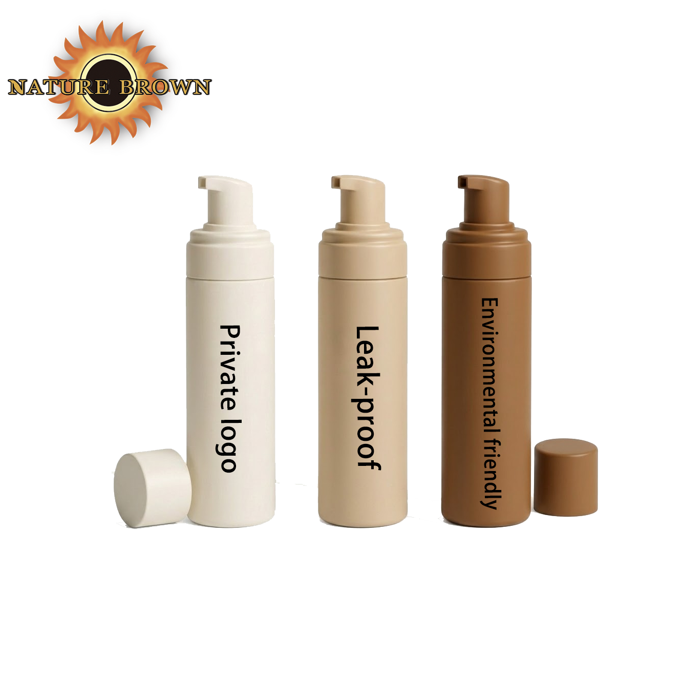 Matte Foam Pump Bottle 3-Color Set | Private Label Leak-Proof Eco-Friendly Dispenser OEM