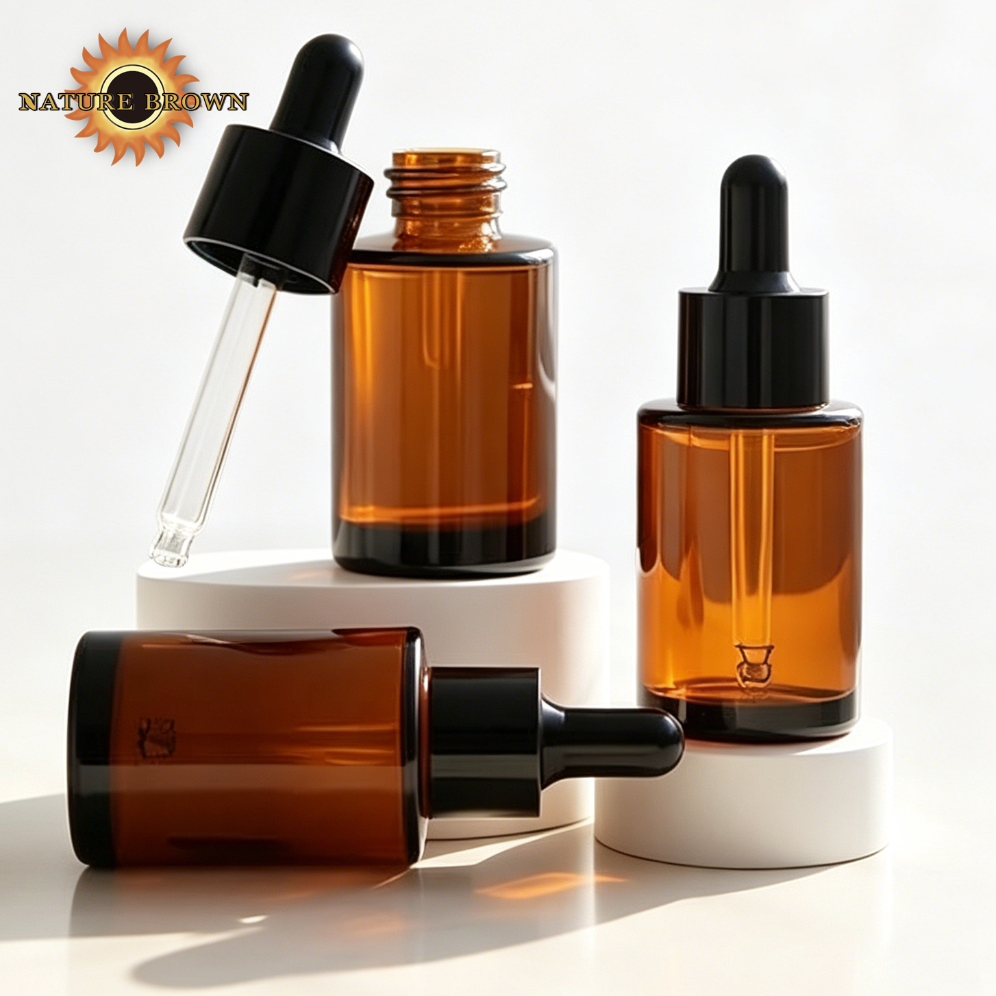 Colorful Square Glass Dropper Bottle 5 Colors | Serum Facial Oil Packaging OEM Custom
