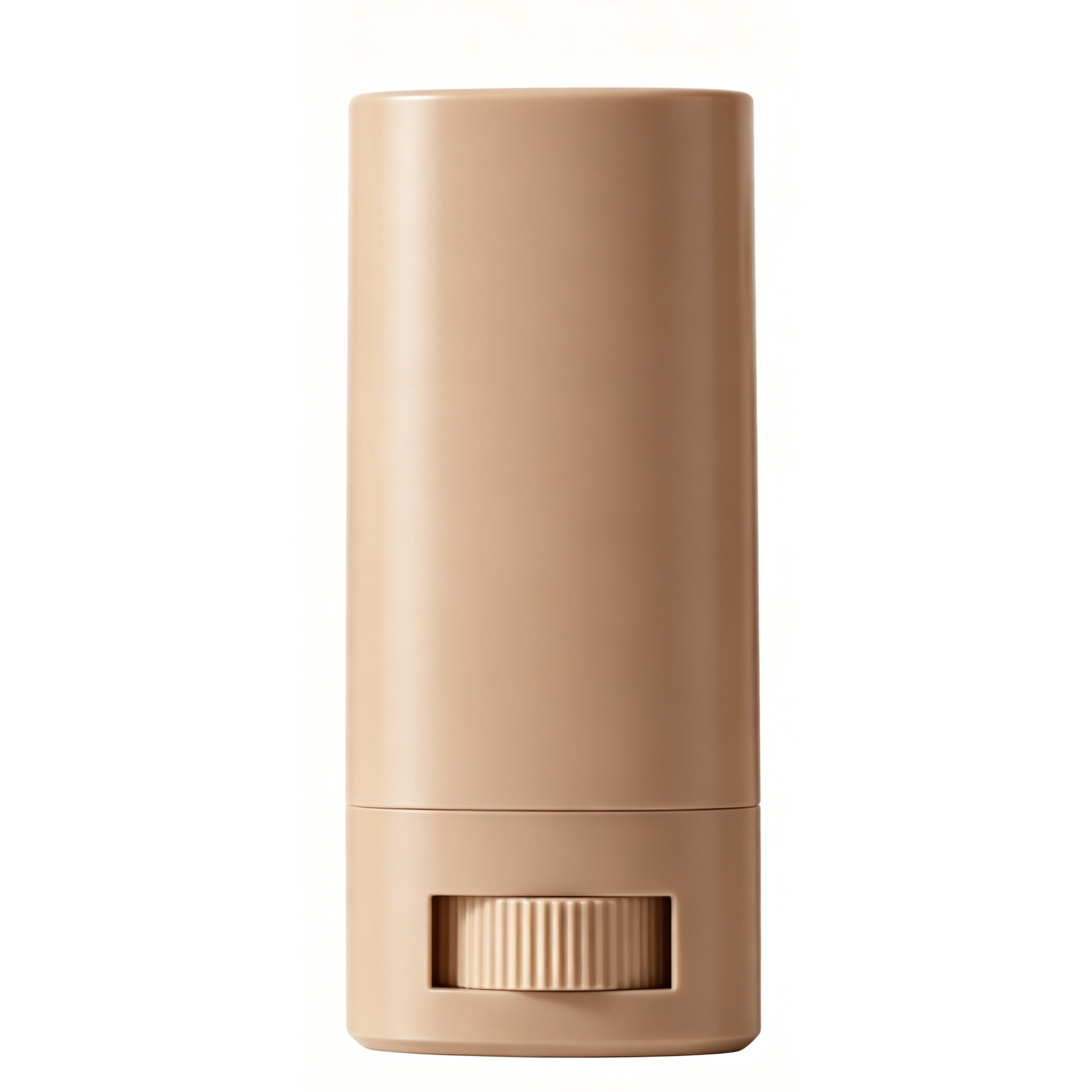 Matte Nude Twist-Up Stick Container | Custom Solid Sunscreen Balm Highlighter Packaging OEM