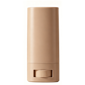 Matte Nude Twist-Up Stick Container | Custom Solid Sunscreen Balm Highlighter Packaging OEM