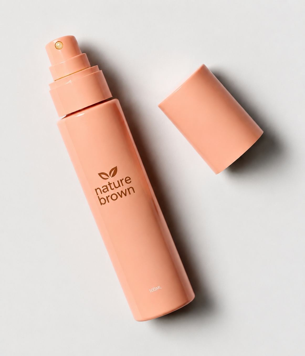 Custom spray tanning mist bottle for cosmetic skincare and sunless tanning packaging with fine mist pump system