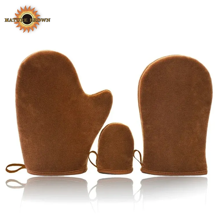 OEM Self Tanning Mitt Kit Supplier | Exfoliating Mitt + Back Applicator + Tanning Glove Set Manufacturer
