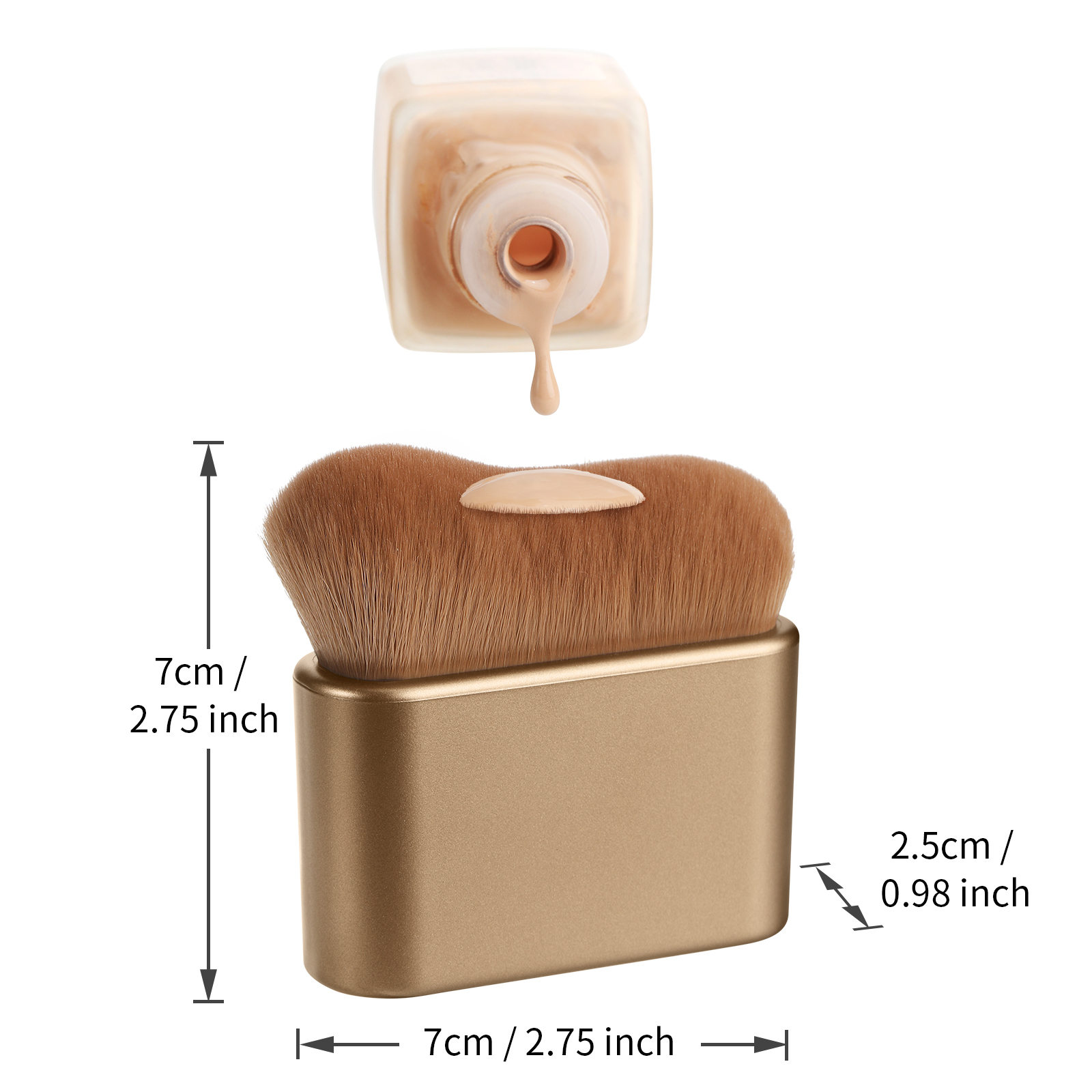 Self tanning brush applicator kabuki soft