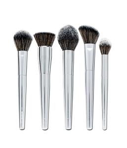 Luxury Silver Makeup Brush Set – Professional Face Powder, Blush, Contour & Highlight Brushes