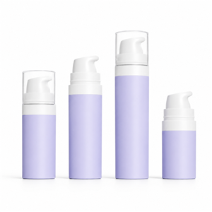 Airless Pump Bottle, Refillable White Cosmetic Dispenser Bottle with Clear Cap for Lotion, Cream, Serum and Skincare Packaging