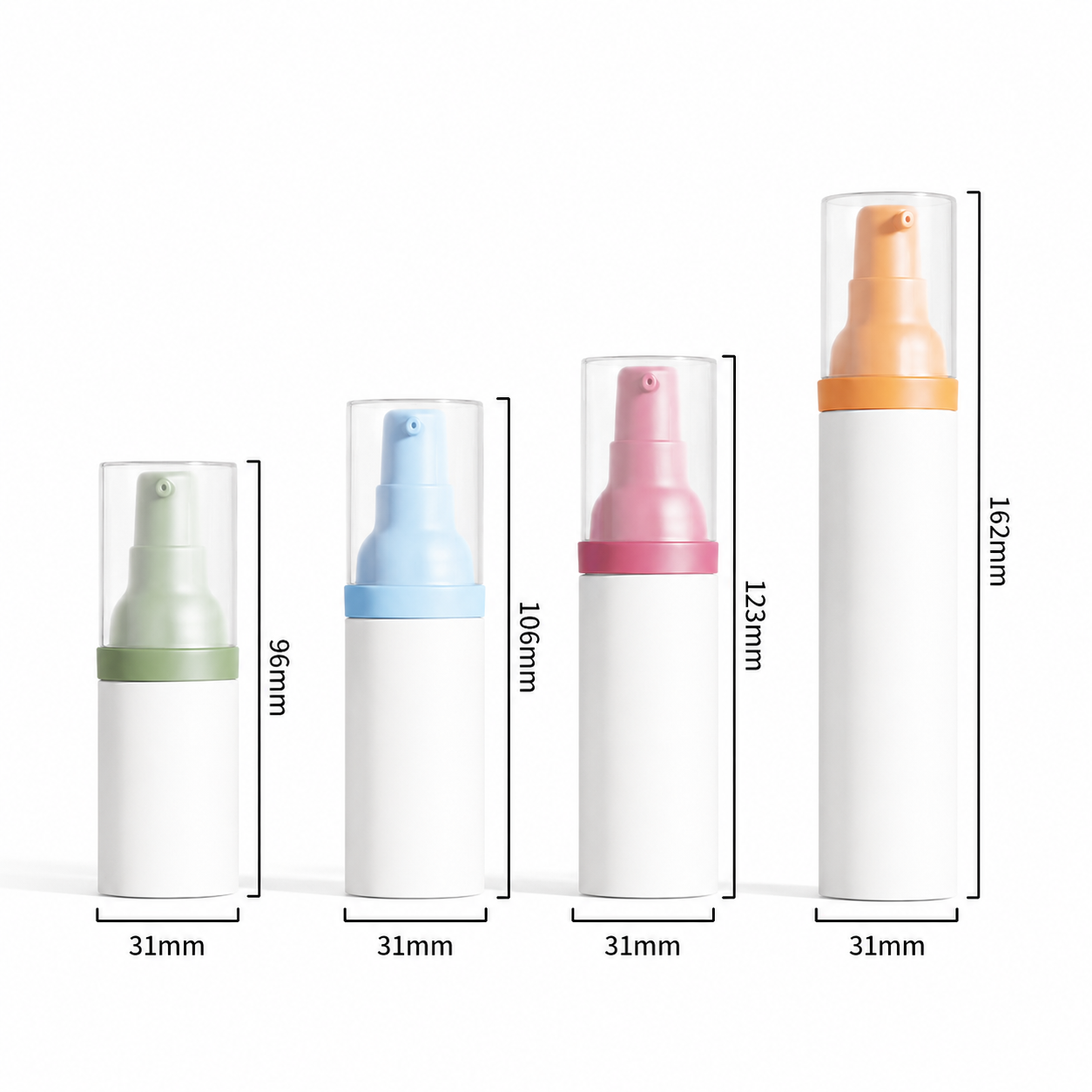 Refillable Airless Pump Bottle for Skincare & Beauty Packaging