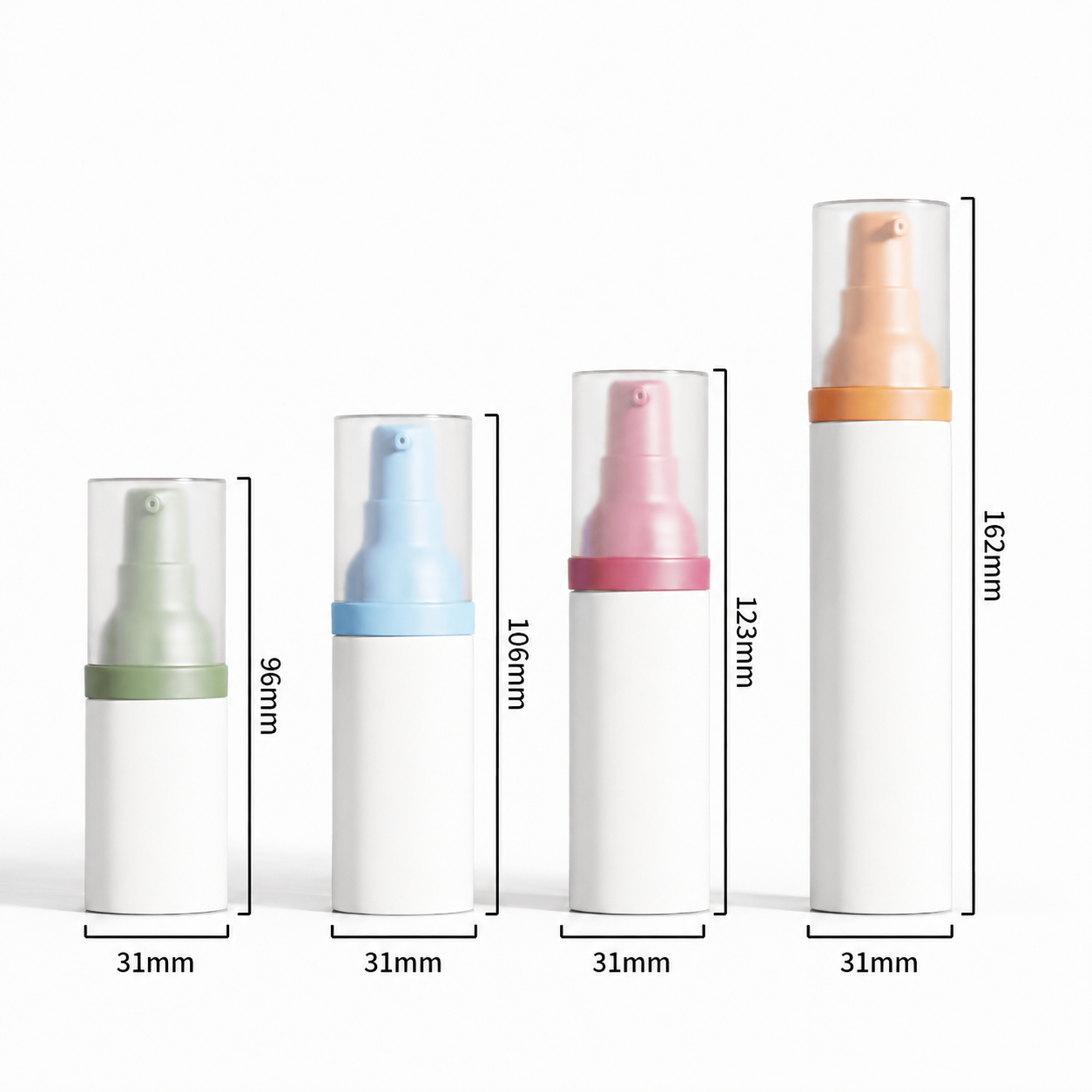 Refillable Airless Pump Bottle for Skincare & Beauty Packaging