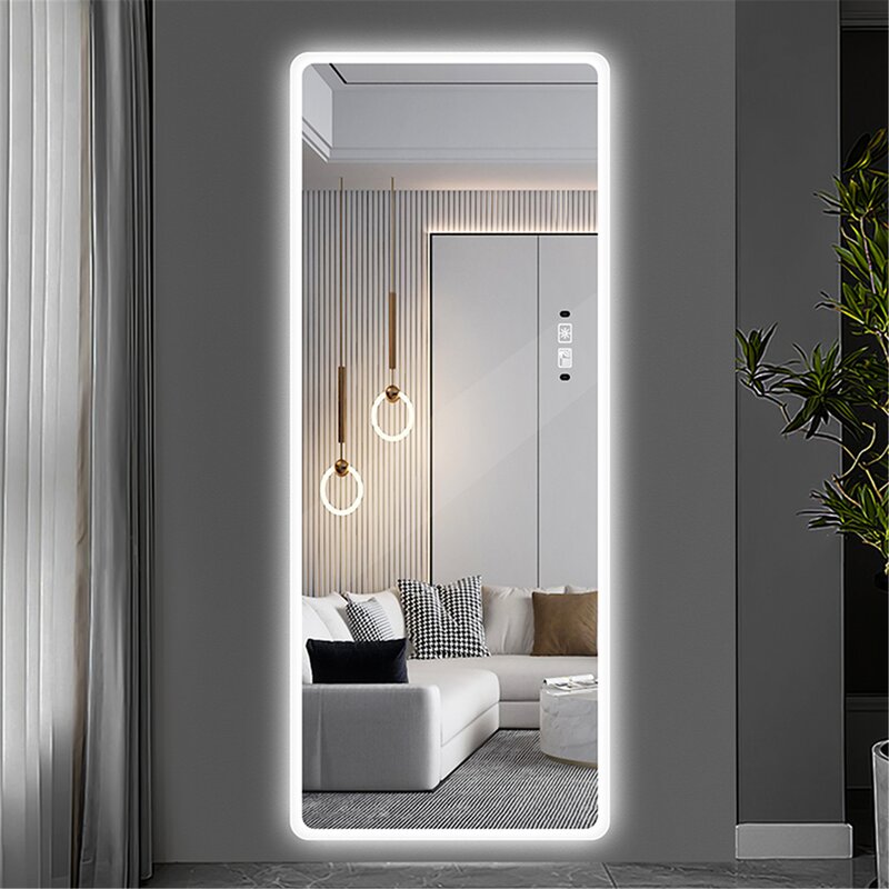 LED Dimmable Frameless Lighted Full Length Salon Mirror Factory