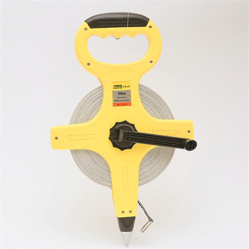 Supply 30m 100m pvc portable measuring tape with plastic frame Factory
