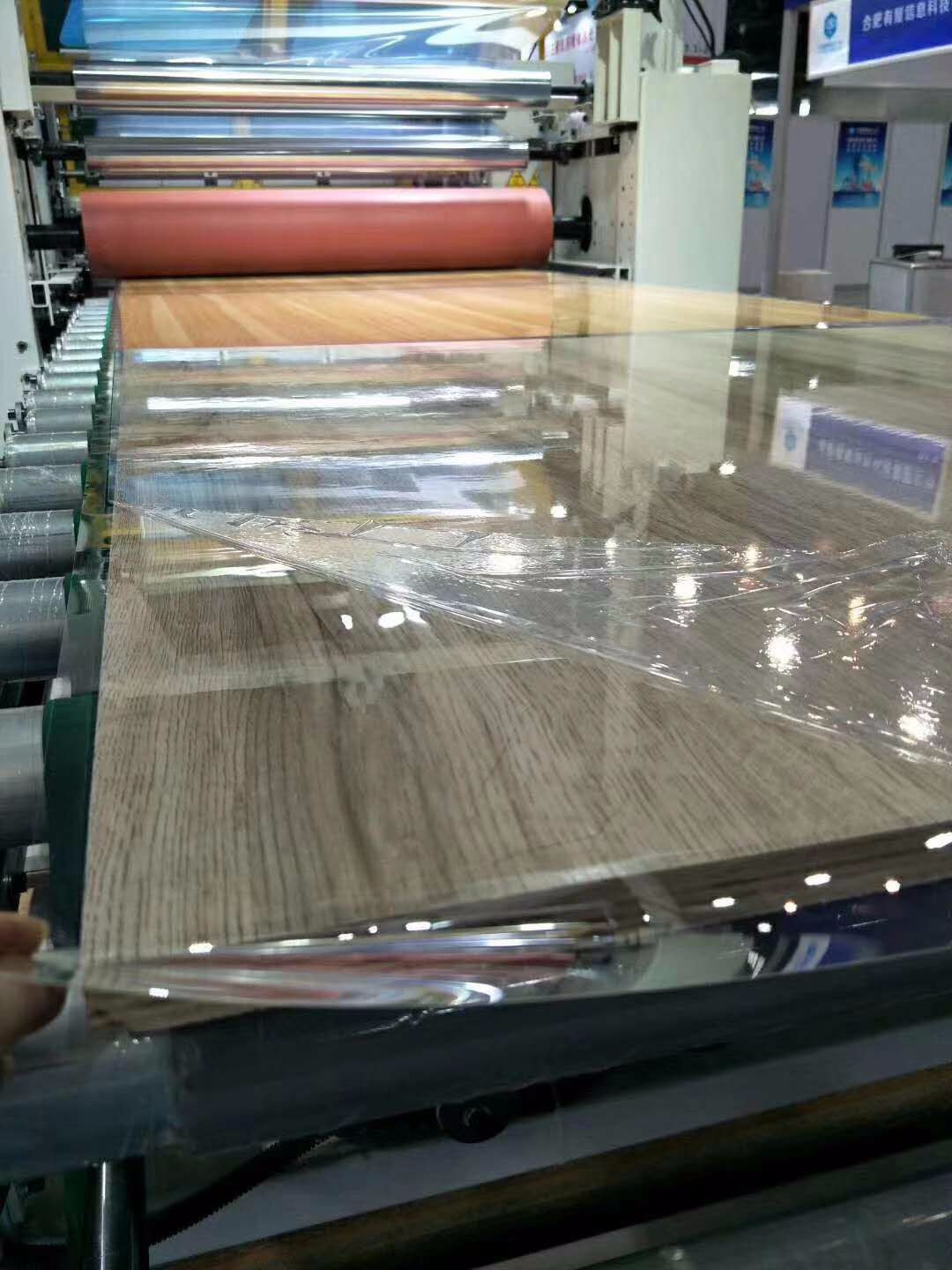 Transparent Mataas na makintab PET film PUR panel laminating machine line