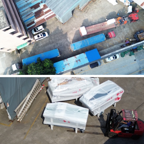 货物被运送到国内和国外的不同卡车！