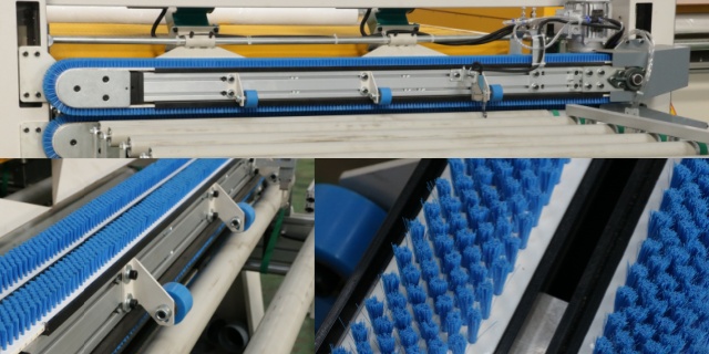 PUR flat laminating machine gamit ang belt brush electrostatic spray dust removal technology