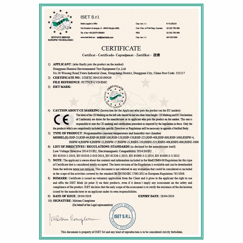 certificato CE