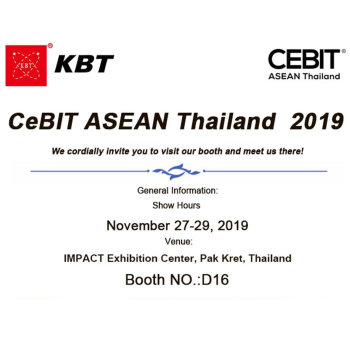 KBT participera au salon CeBIT ASEAN Thaïlande 2019