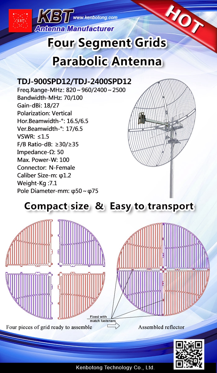 VPol 700MHz 16-20dBi Parabolic Antennas 