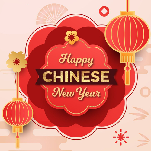 Avis de vacances du nouvel an chinois