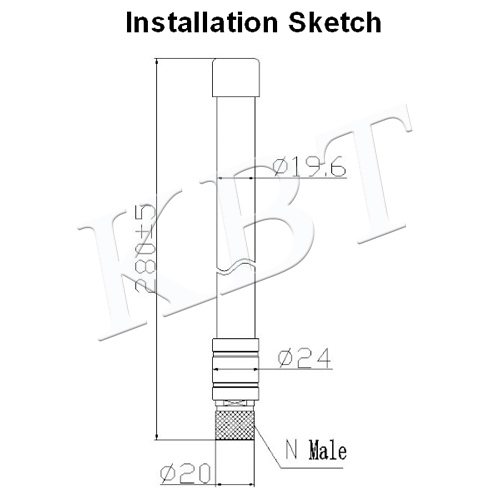 VPol 5.7-5.9GHz 8dBi Luar Omni wifi Antena Gentian Kaca
