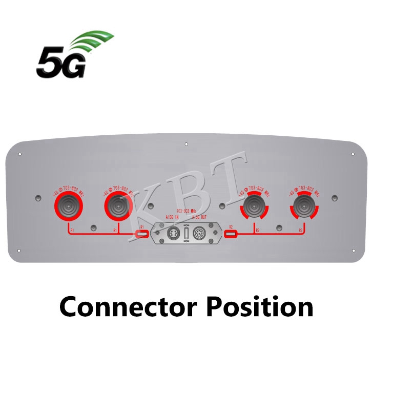 Antenne 5G de panneau de station de base XPOL 703-803MHz 16dBi 2-12°