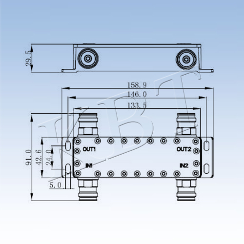Combineur hybride 2*2 HHQ-3-0735A-500-4310F-W