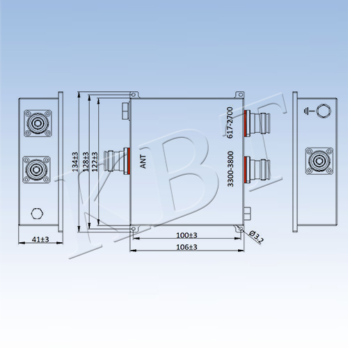 2 Freq 617-3800MHz Diplexer
