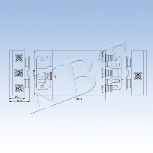 3 Freq 617-3800MHz Diplexer