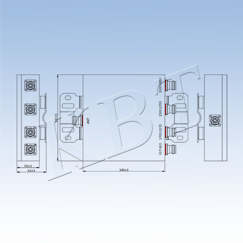 4 Freq 617-3800MHz Diplexer
