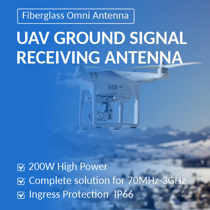 Antena receptora de señales terrestres para UAV