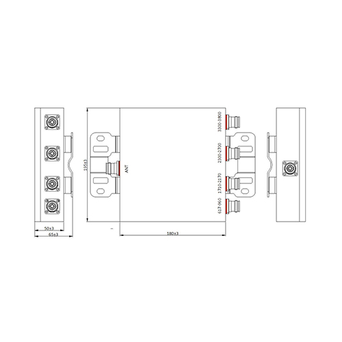 Diplexeur à 4 fréquences 617-3800 MHz