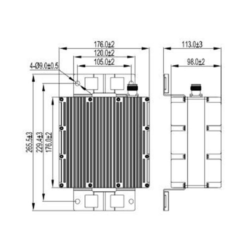 Carga ficticia para dispositivo pasivo de 200 W con rango de frecuencia de CC a 4000 MHz