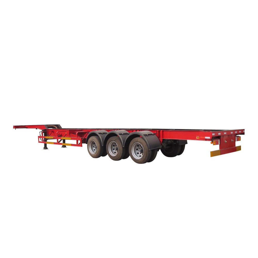 3 Axle ISO 40 Feet Container Flatbed Semi Trailer