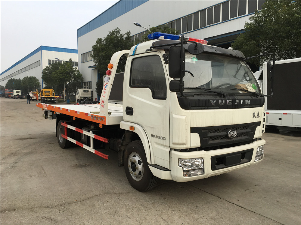 6 gulong flatbed towing truck